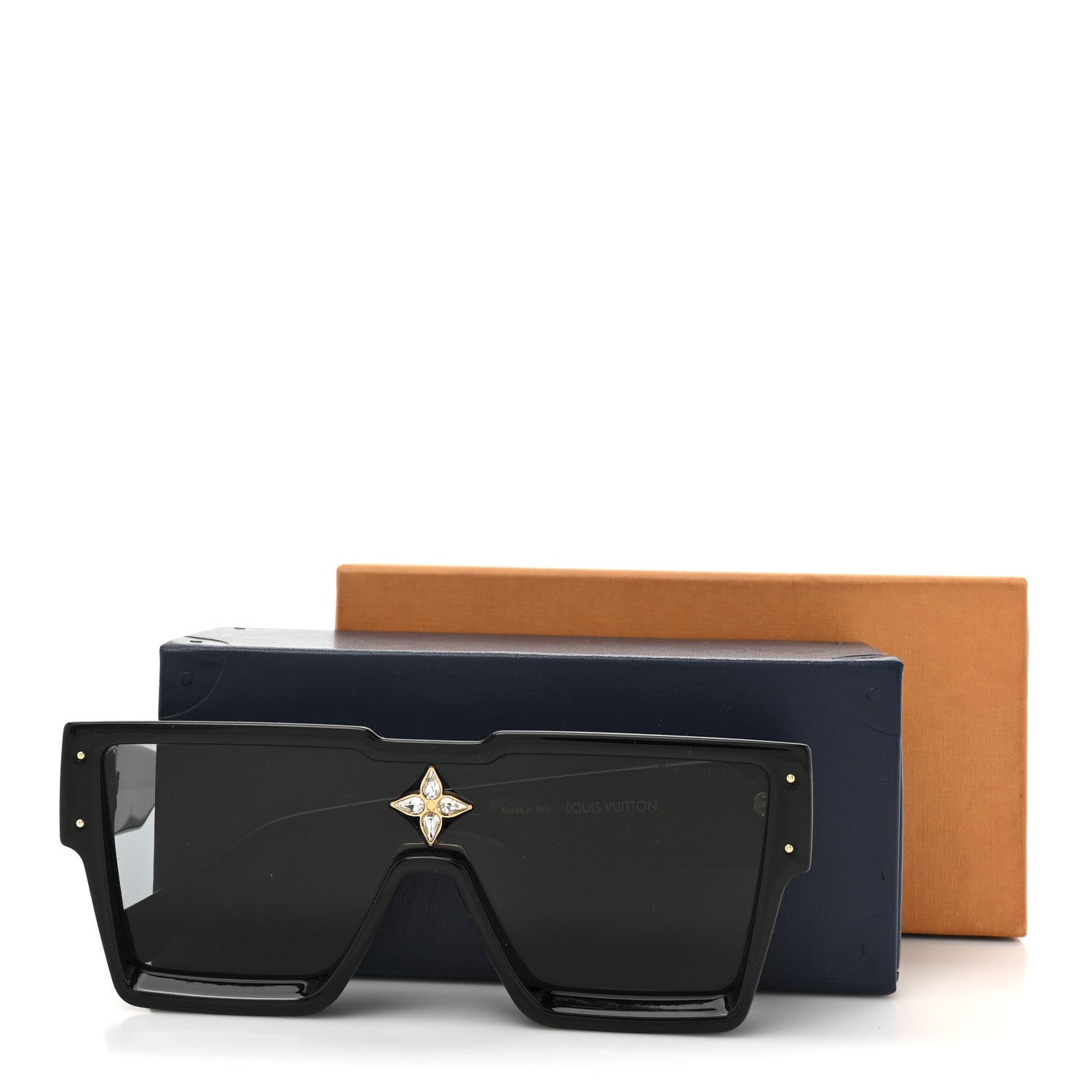 Louis Vuitton Acetate Swarovski Crystal Cyclone Sunglasses Z1578E Black 8 of 8