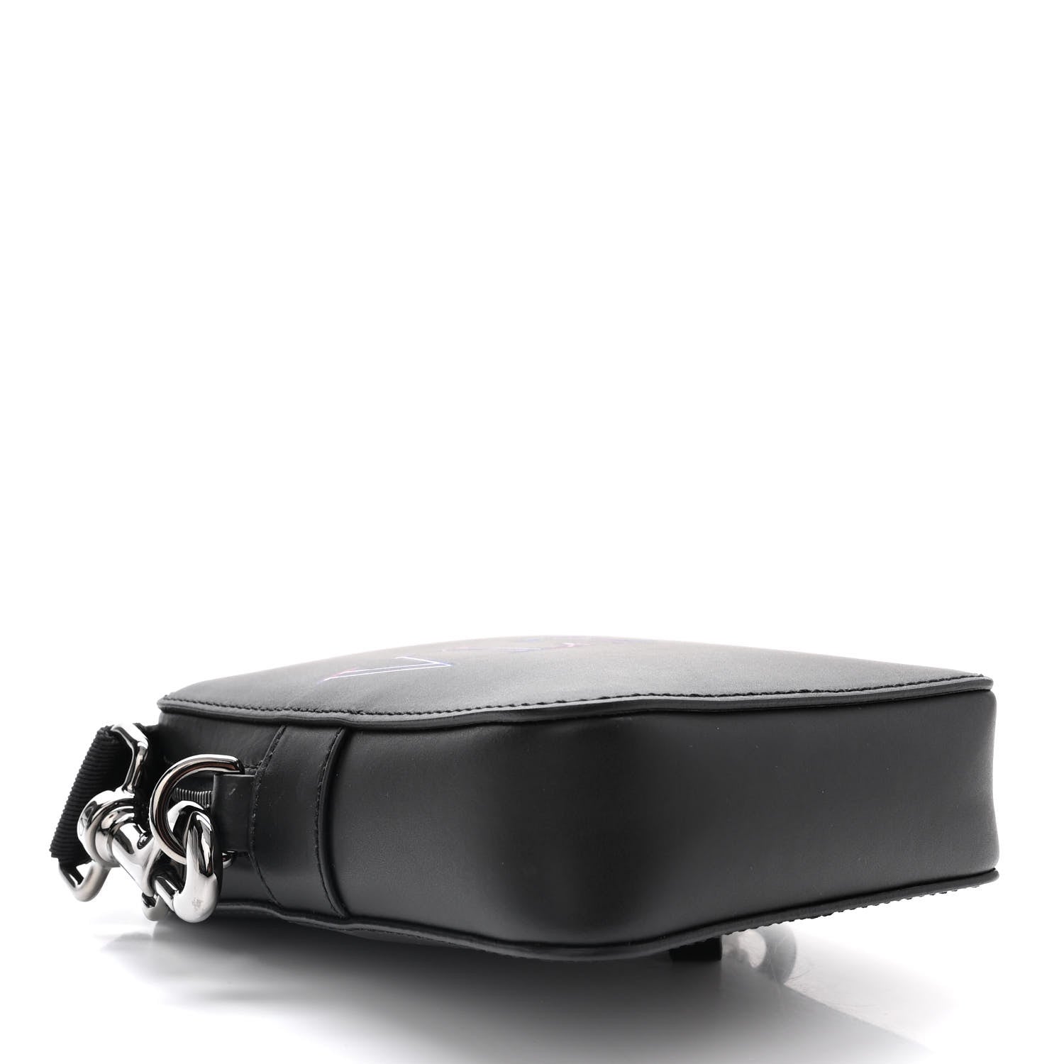 Valentino Garavani Calfskin VLTN Neon Messenger Bag Black 4 of 9
