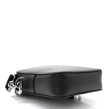 Valentino Garavani Calfskin VLTN Neon Messenger Bag Black 4 of 9
