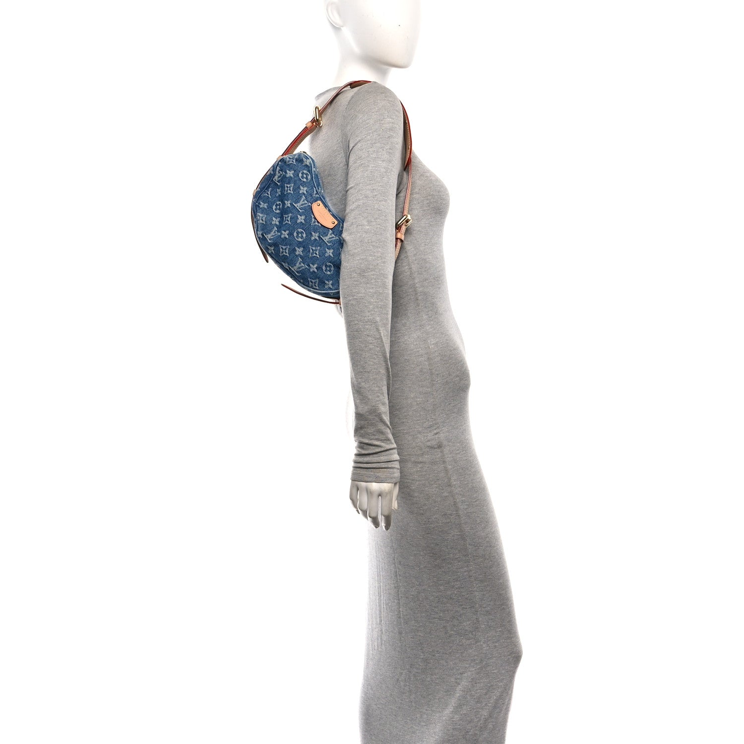 Louis Vuitton Monogram Denim Croissant MM Blue 2 of 9