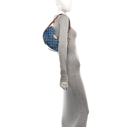 Louis Vuitton Monogram Denim Croissant MM Blue 2 of 9