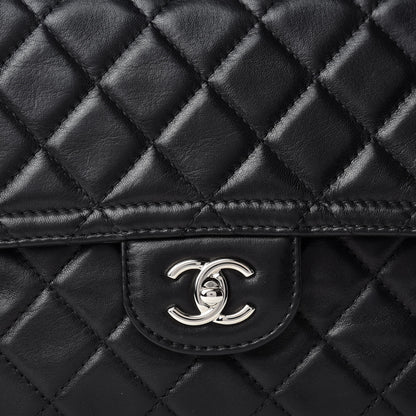 Chanel Lambskin Quilted Messenger Bag Black 10 of 11