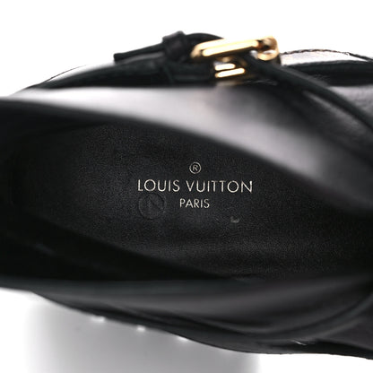 Louis Vuitton Calfskin Monogram Discovery Flat Ankle Boots 39 Black 7 of 8
