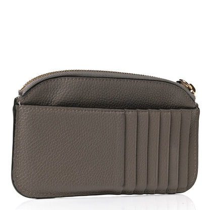 Chloe Grained Calfskin Purse Wallet Motty Grey 3 of 9