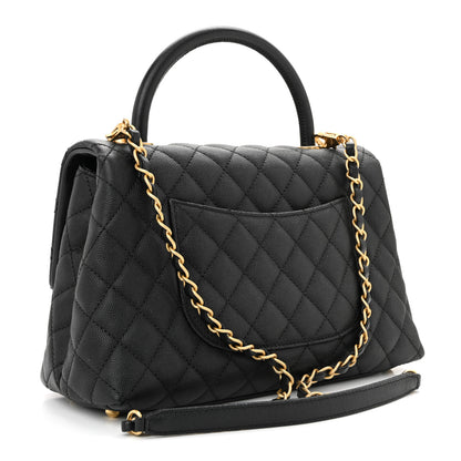 Chanel Caviar Quilted Small Coco Handle Flap Black 3 of 11