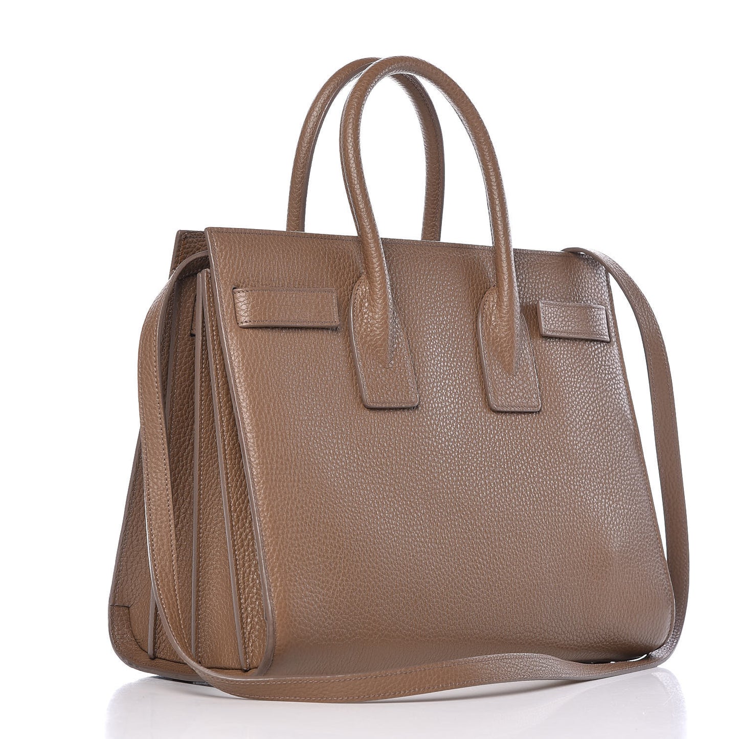 Grained Calfskin Small Sac De Jour Taupe