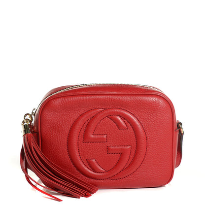 Gucci Pebbled Calfskin Small Soho Disco Bag Vibrant Red 1 of 9
