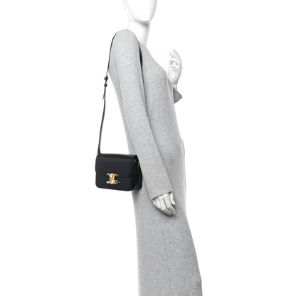 Celine Shiny Calfskin Teen Triomphe Black 2 of 10