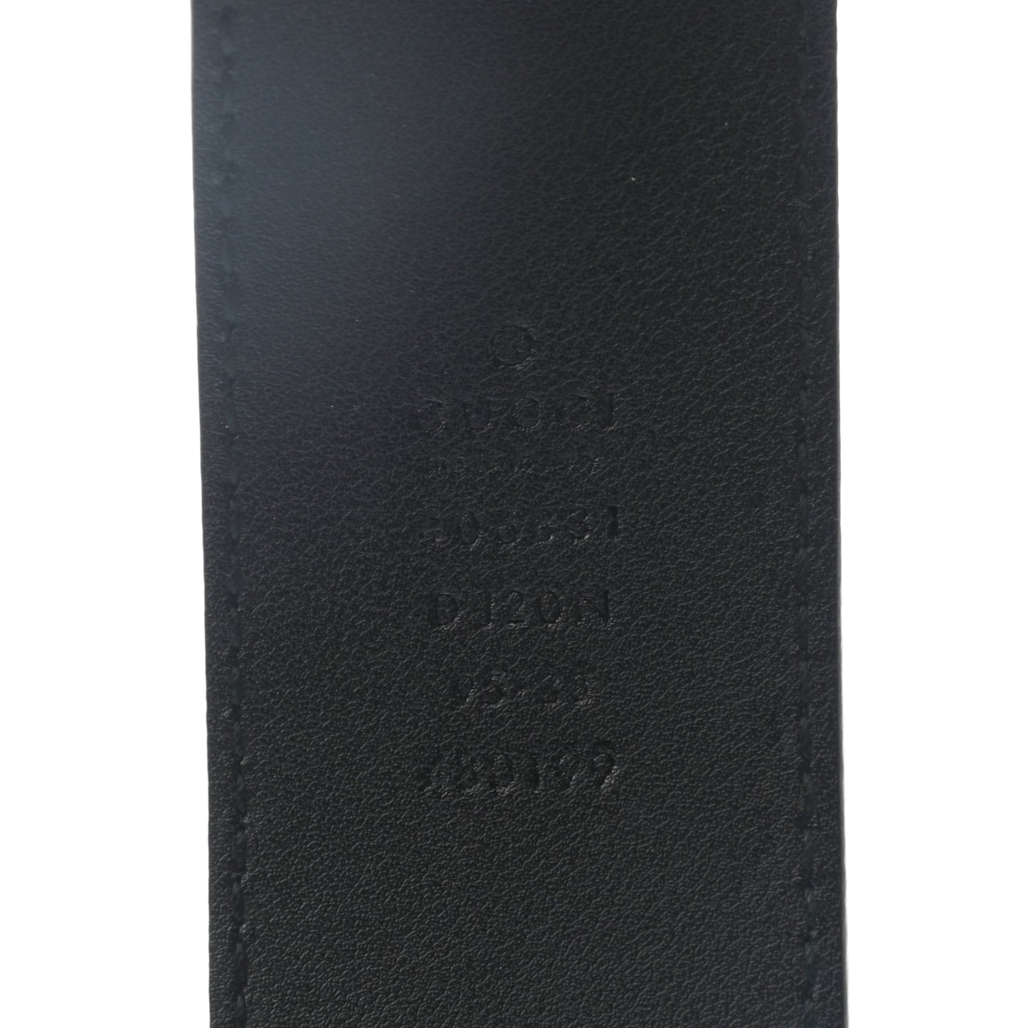 Textured Dollar Calfskin Nickel Double G 40mm Belt 95 38 Black