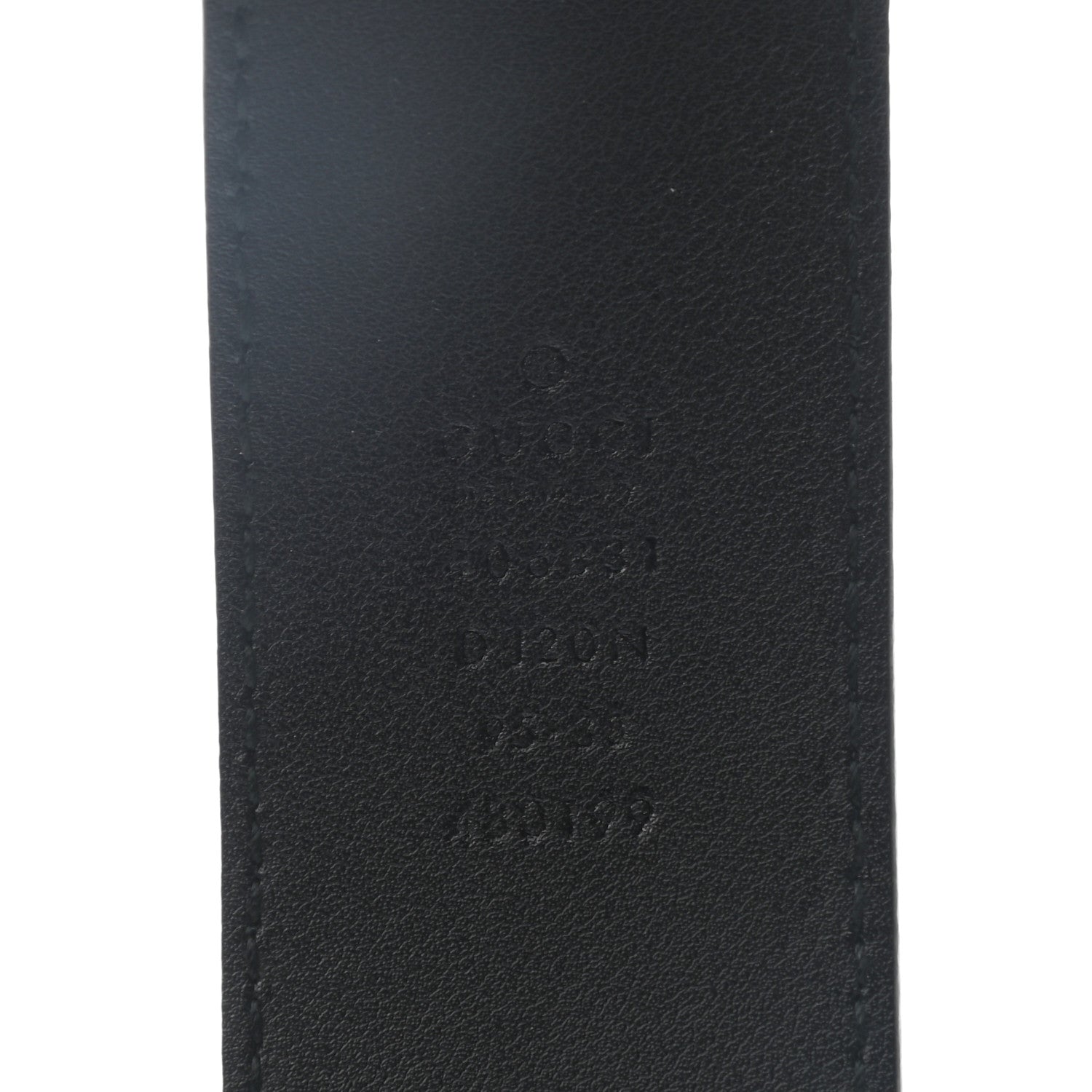 Gucci Textured Dollar Calfskin Nickel Double G 40mm Belt 95 38 Black 5 of 5