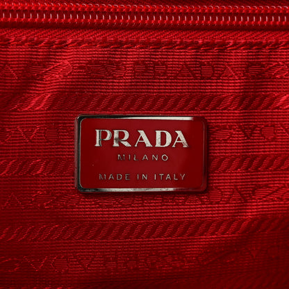 Prada Tessuto Nylon Saffiano Vela Medium Backpack Fuoco 6 of 10