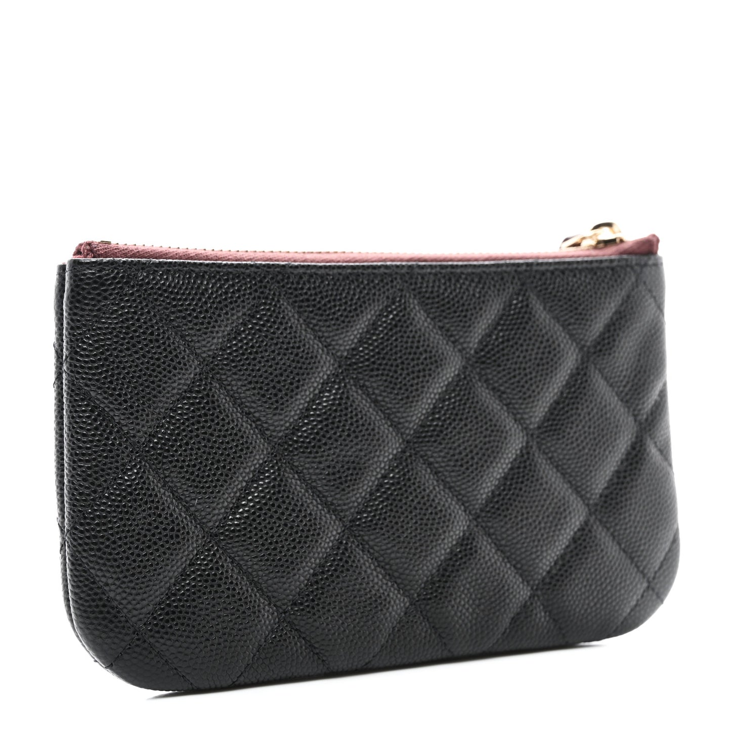 Caviar Quilted Small Pouch Black