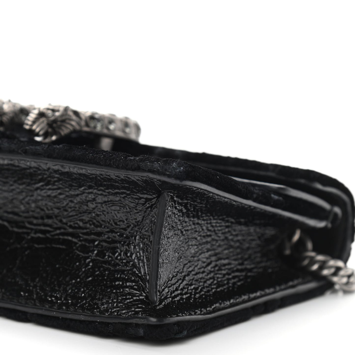 Velvet GG Monogram Super Mini Dionysus Shoulder Bag Black