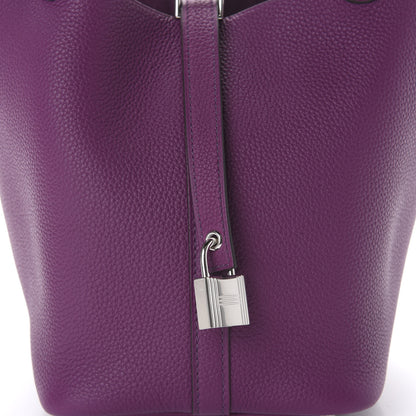 Hermes Taurillon Clemence Picotin Lock 18 PM Ultraviolet 10 of 11