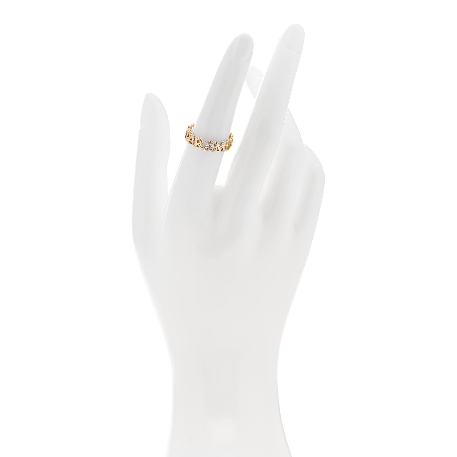 Gucci 18K Yellow Gold Diamond L'Aveugle Par Amour Ring 53 6.25 2 of 5