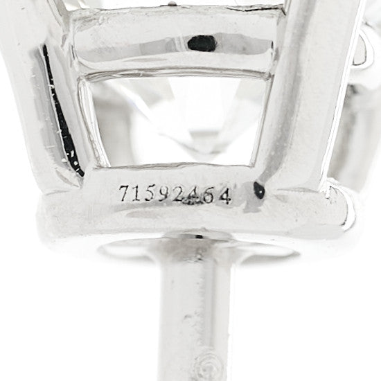 Platinum Diamond 1.46ctw Round Solitaire Earrings