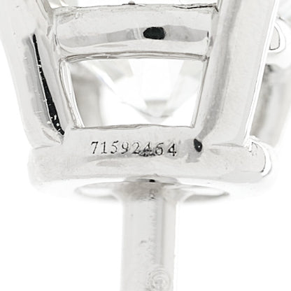 Tiffany Platinum Diamond 1.46ctw Round Solitaire Earrings 5 of 5