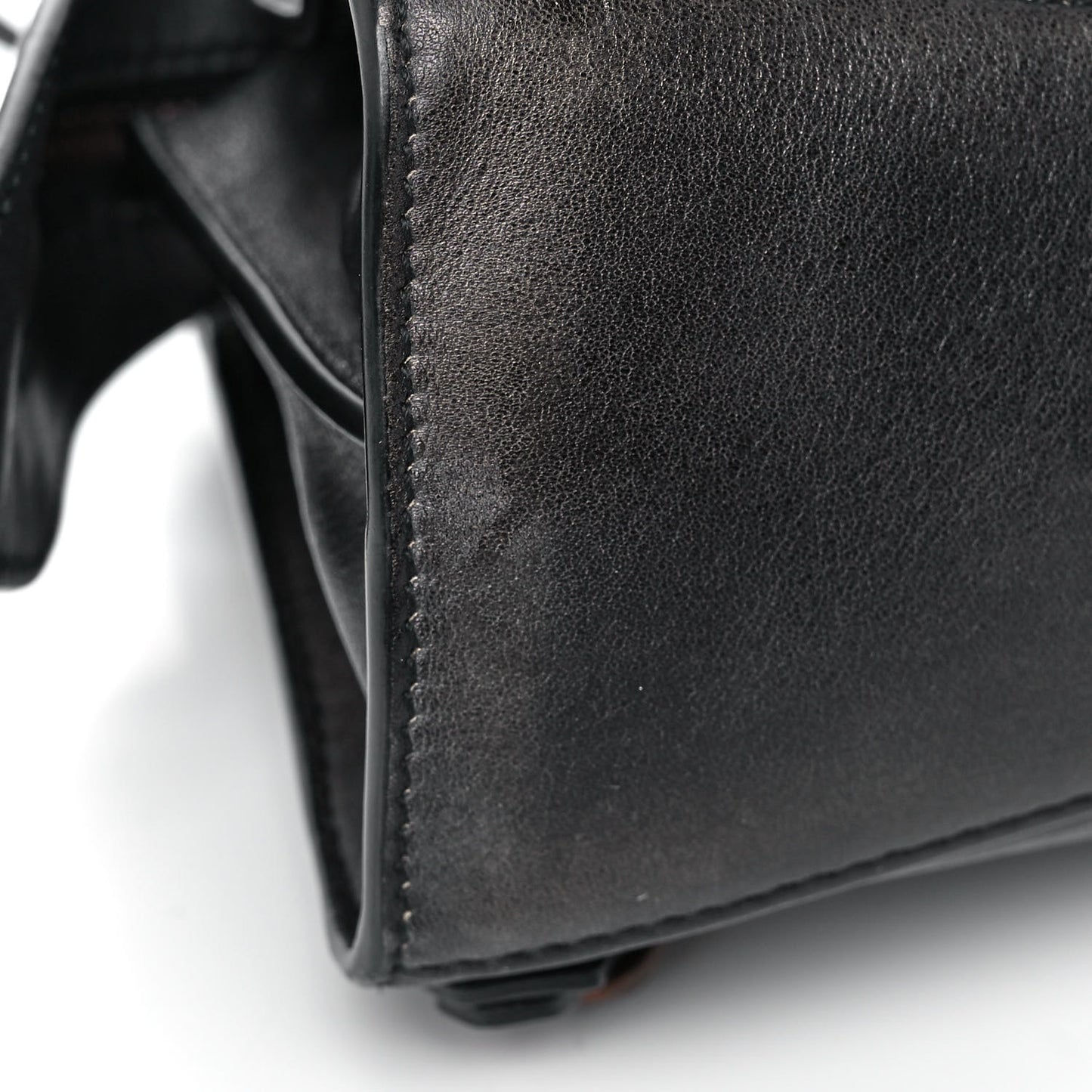Used Calfskin Rust Hardware Mini Neo Classic City Black