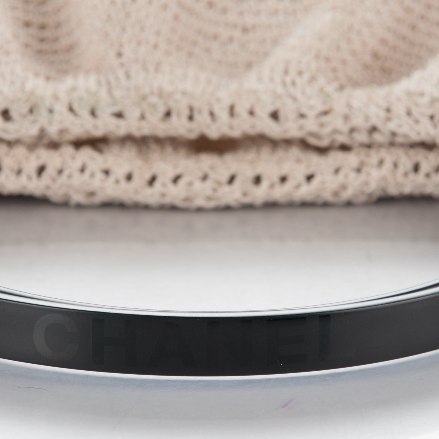 Crochet Knitting Bag Beige