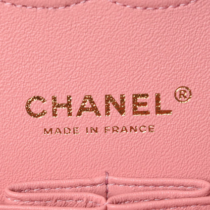 Chanel Caviar Chevron Quilted Medium Double Flap Pink 8 of 13