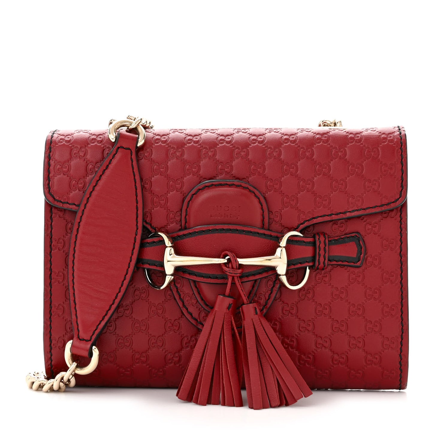 Soft Microssima Mini Emily Chain Shoulder Bag Rosso