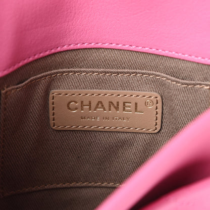 Chanel Goatskin Stitched Casual Trip Messenger Flap Pink 6 of 10