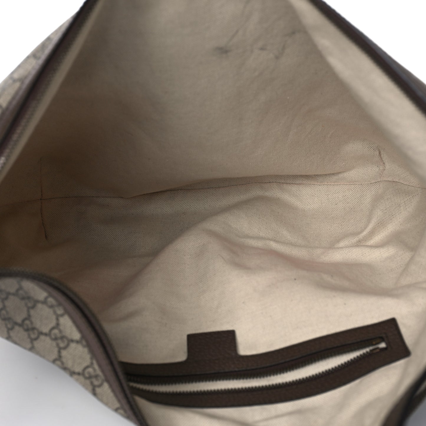 GG Supreme Monogram Web Ophidia Half Moon Hobo Brown