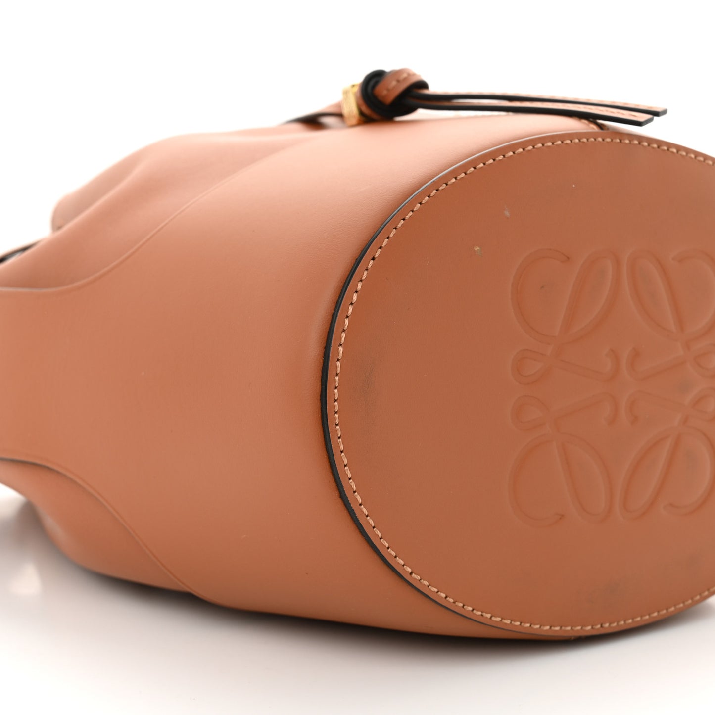 Calfskin Small Balloon Bucket Bag Tan