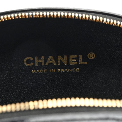 Chanel Lambskin Embroidered Chevron Quilted La Pausa Tassel Clutch Black 6 of 10