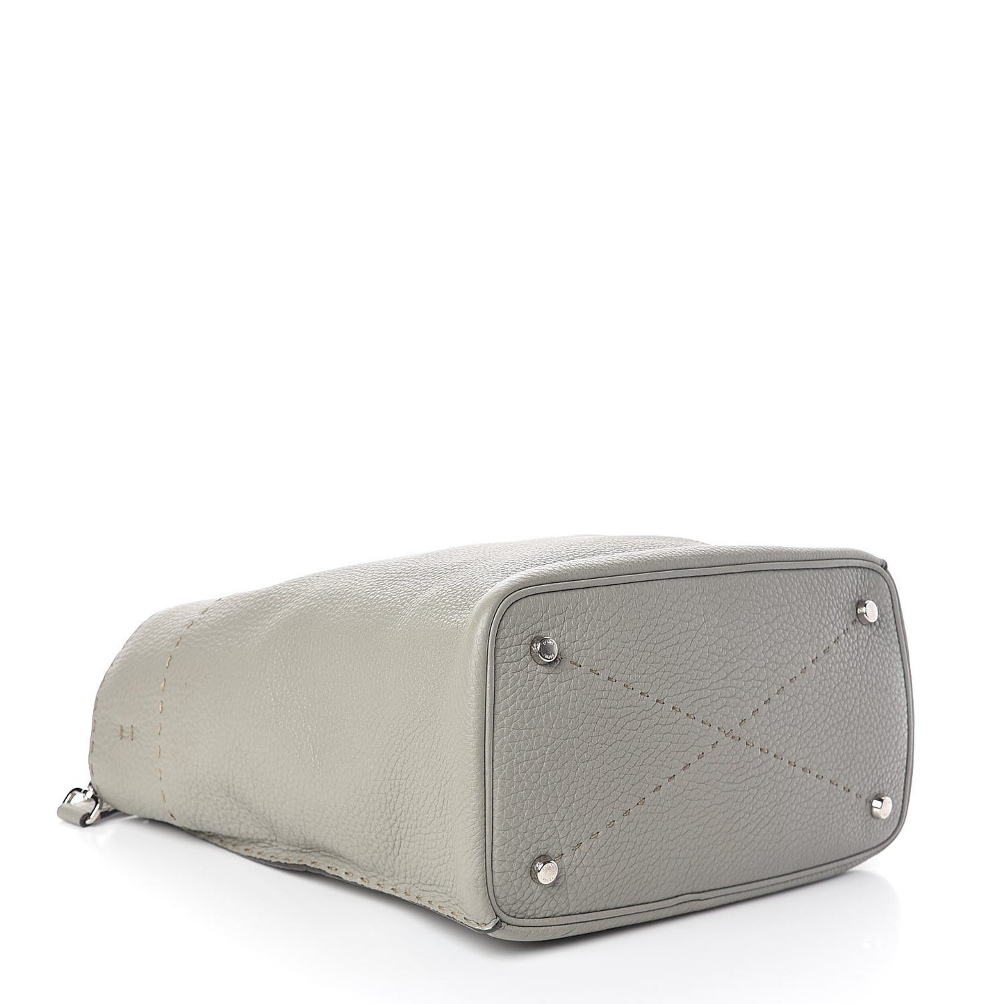Cuoio Romano Selleria Large Anna Bucket Bag Grigio