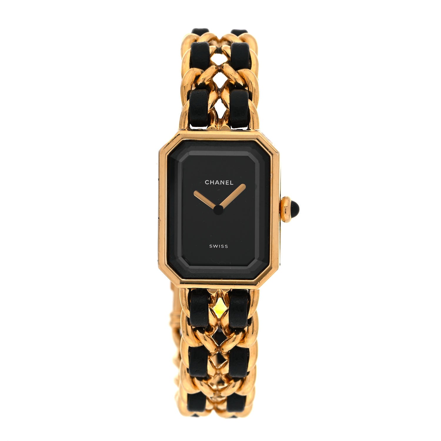Chanel Stainless Steel Lambskin 20mm Chain Premiere Quartz Watch Gold L 1 of 4