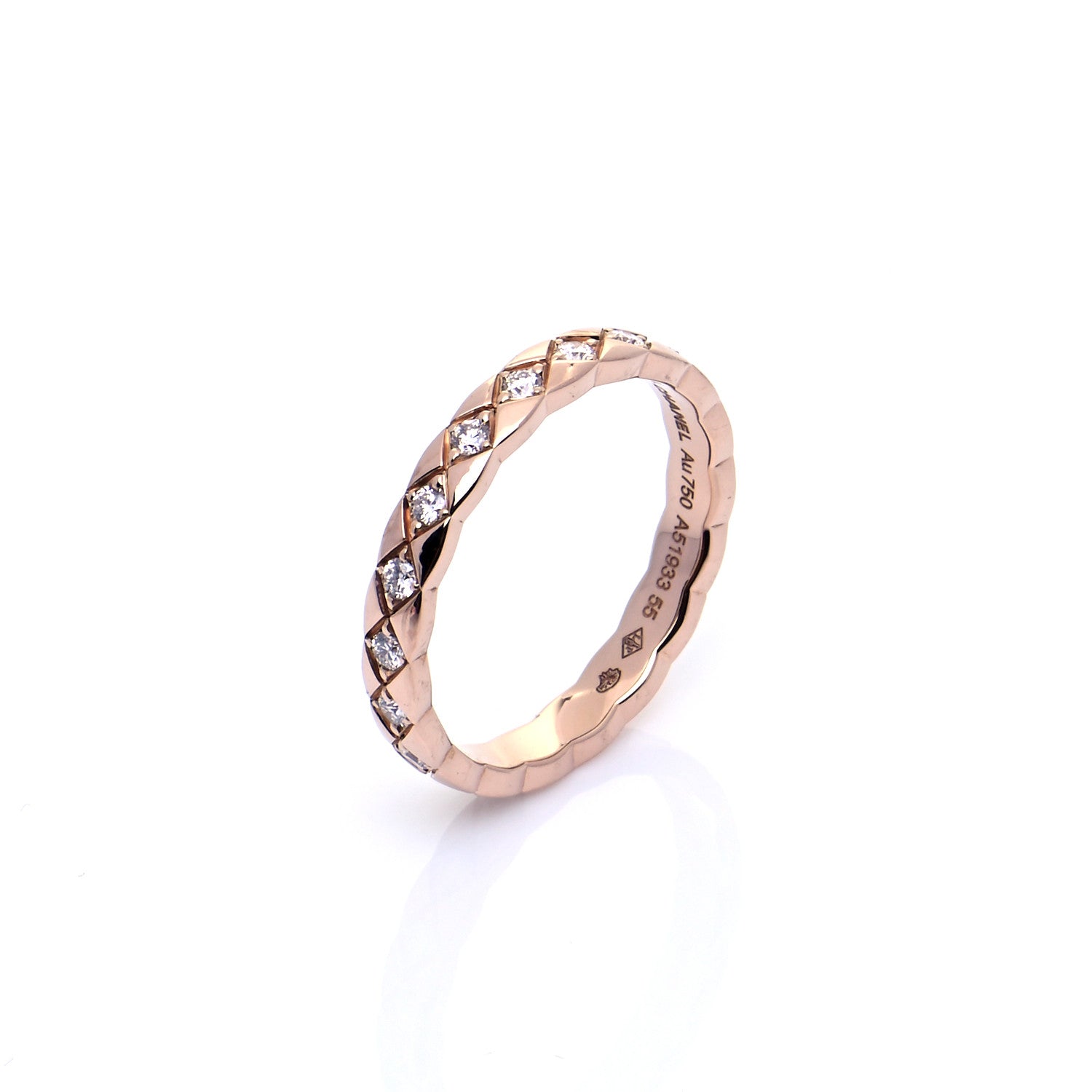 Chanel 18K Beige Gold Diamond Mini Coco Crush Ring 55 7.25 5 of 7