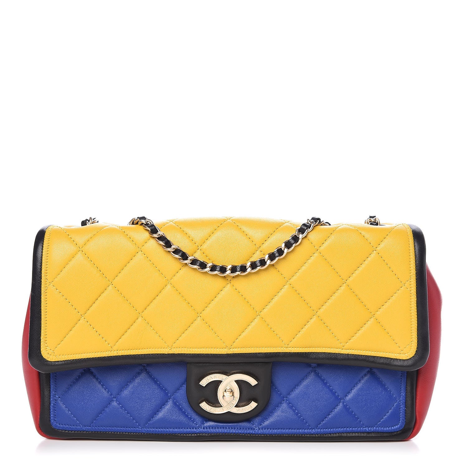 Chanel Lambskin Tri-Color Medium Graphic Flap Multicolor 1 of 12