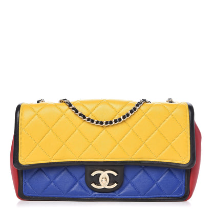 Chanel Lambskin Tri-Color Medium Graphic Flap Multicolor 1 of 12