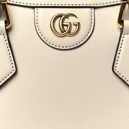 Gucci Wonka Grain Calfskin Mini Diana Tote Bag Mystic White Orange Fluo 8 of 11