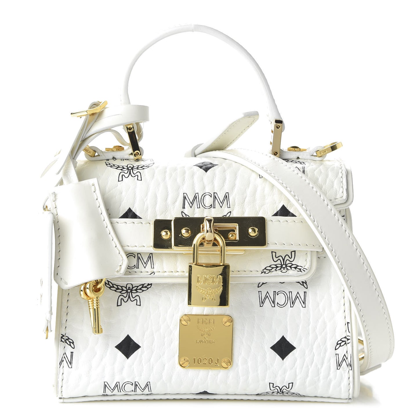 Visetos X-Mini Heritage Top Handle Satchel White