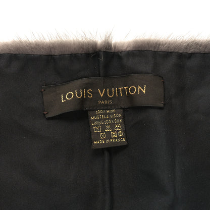 Louis Vuitton Monogram Mink Fur Scarf Stole Wrap Grey 3 of 3