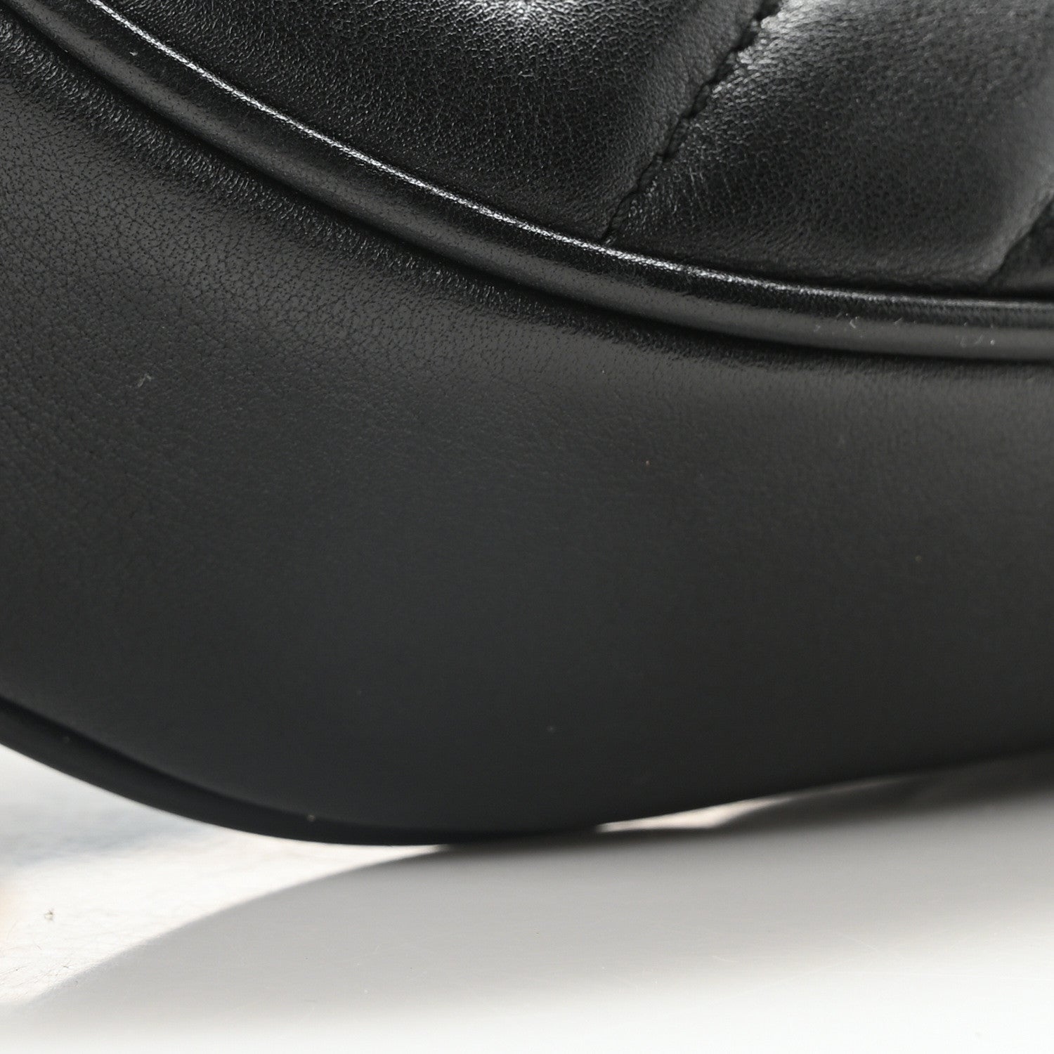 Gucci Calfskin Matelasse GG Marmont Belt Bag 75 30 Black 9 of 11