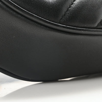 Gucci Calfskin Matelasse GG Marmont Belt Bag 75 30 Black 9 of 11