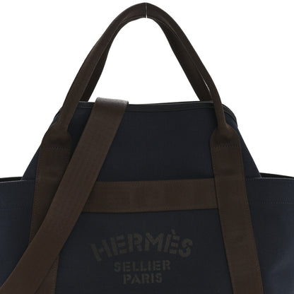 Hermes Toile Sac De Pansage Groom Bleu Navy Feu 10 of 13
