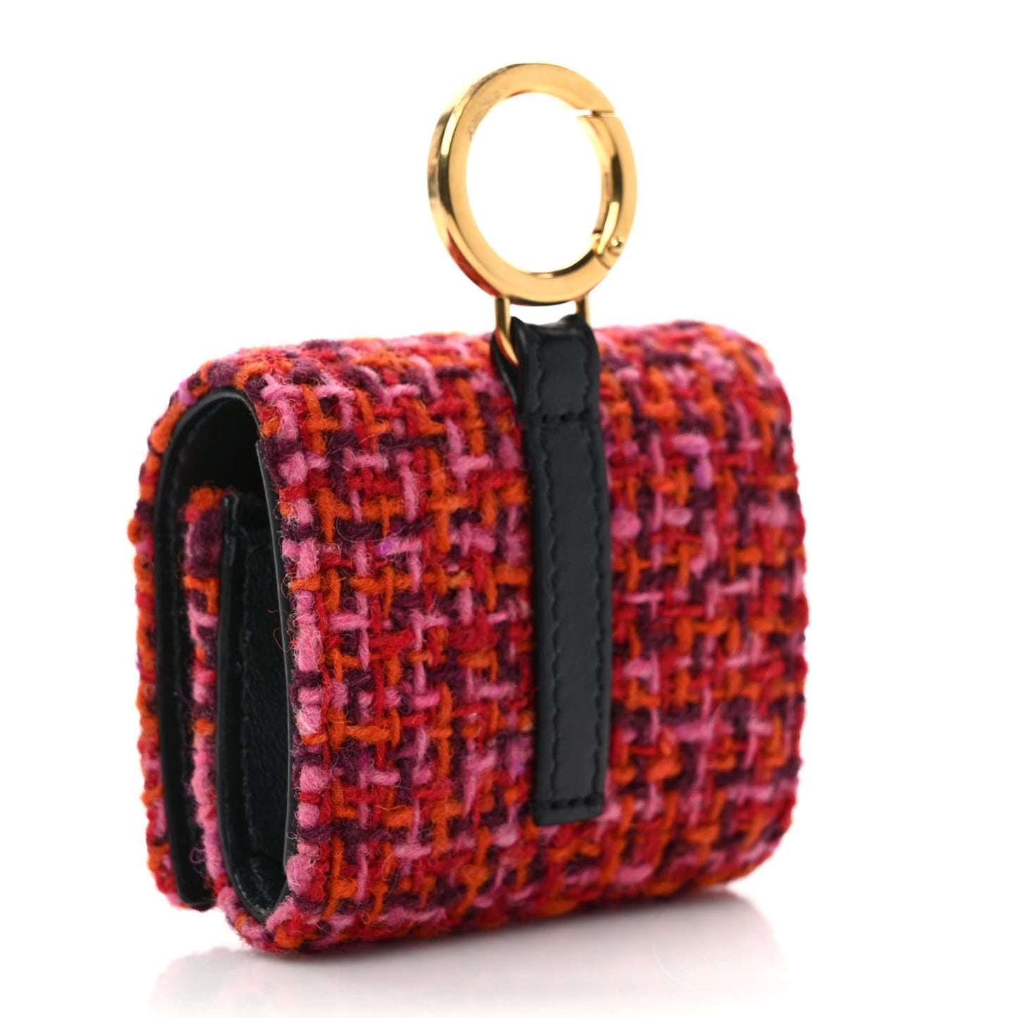 Tweed Woven Quadrillage Monogram Airpods Pro Case Rose Red