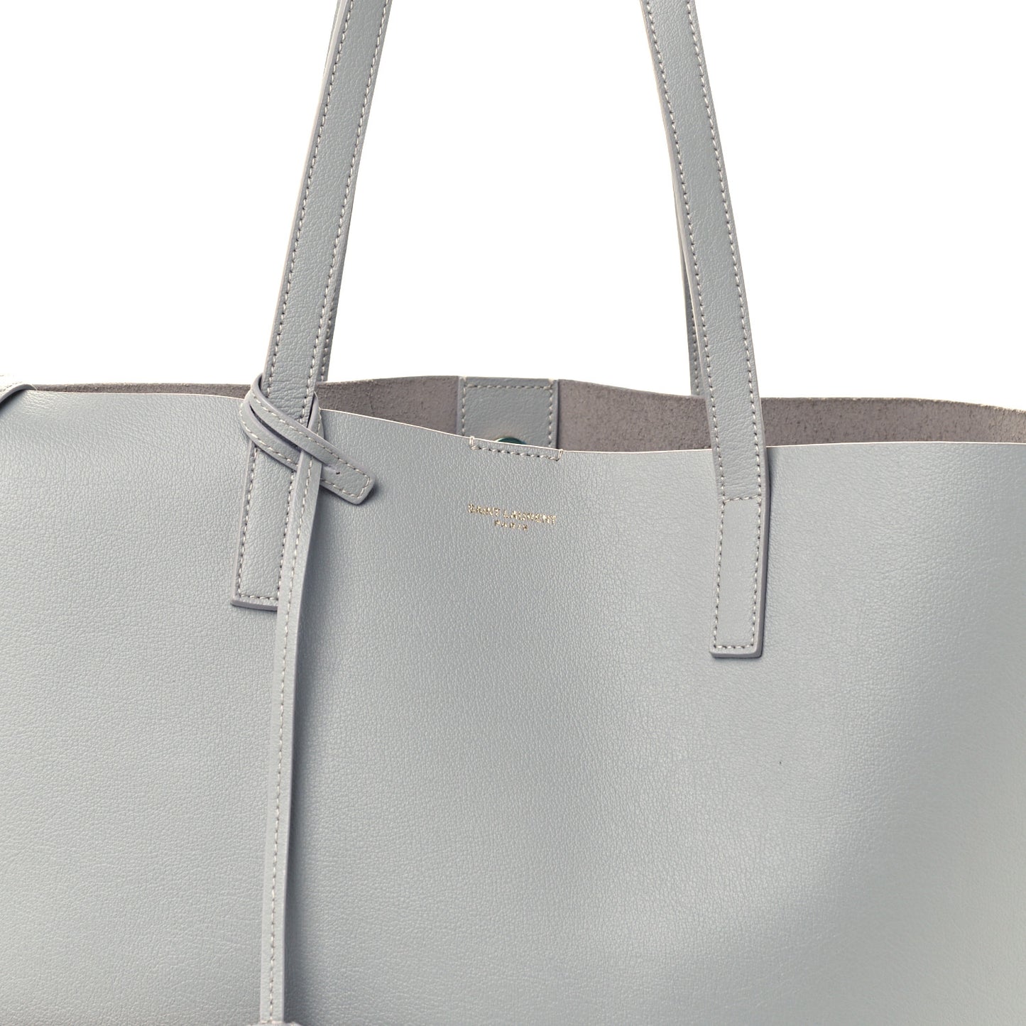 Calfskin Large Shopping Tote Light Gray