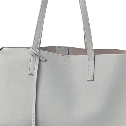 Saint Laurent Calfskin Large Shopping Tote Light Gray 8 of 10
