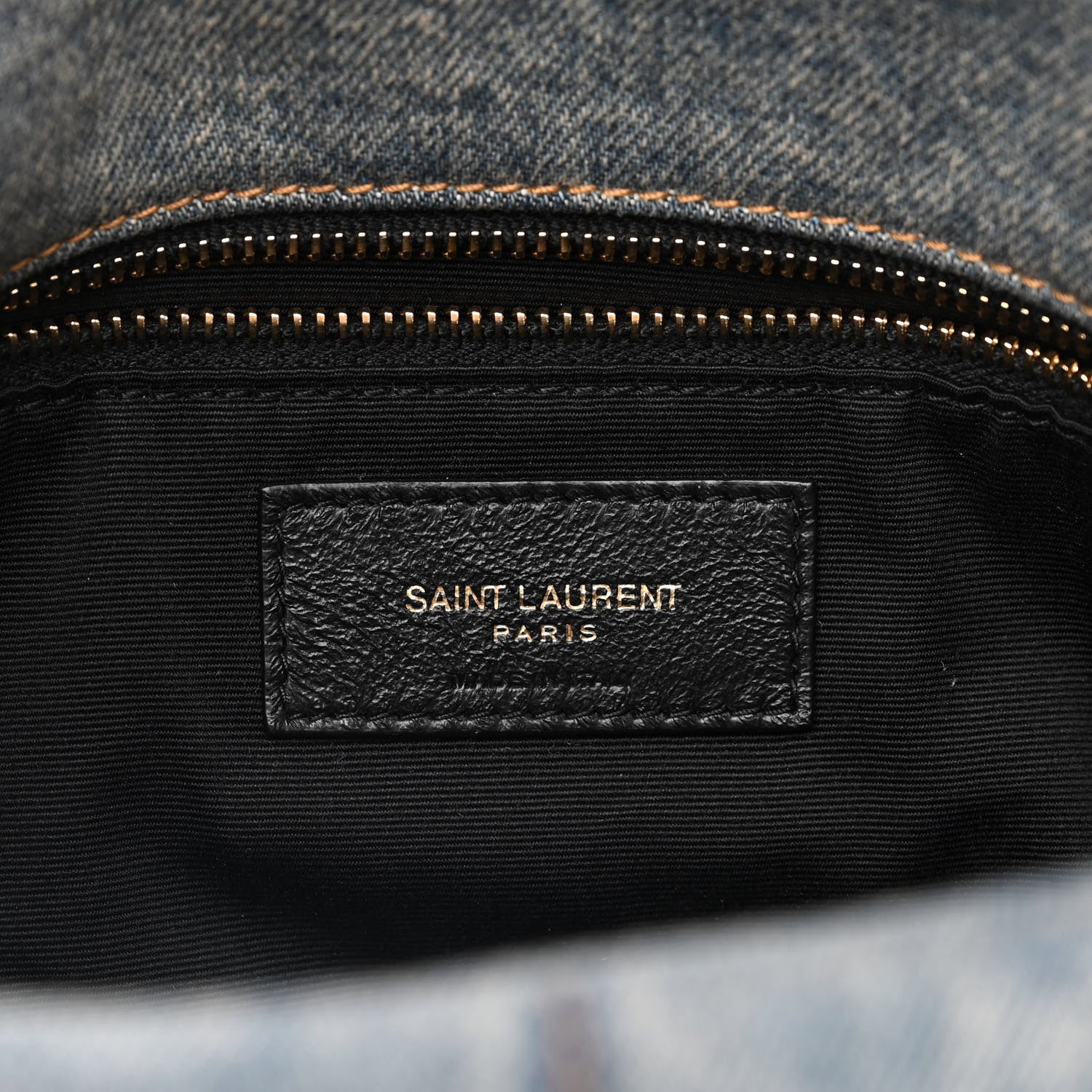 Saint Laurent Denim Quilted Small Loulou Puffer Monogram Chain Satchel Blue Cinnamon 6 of 10