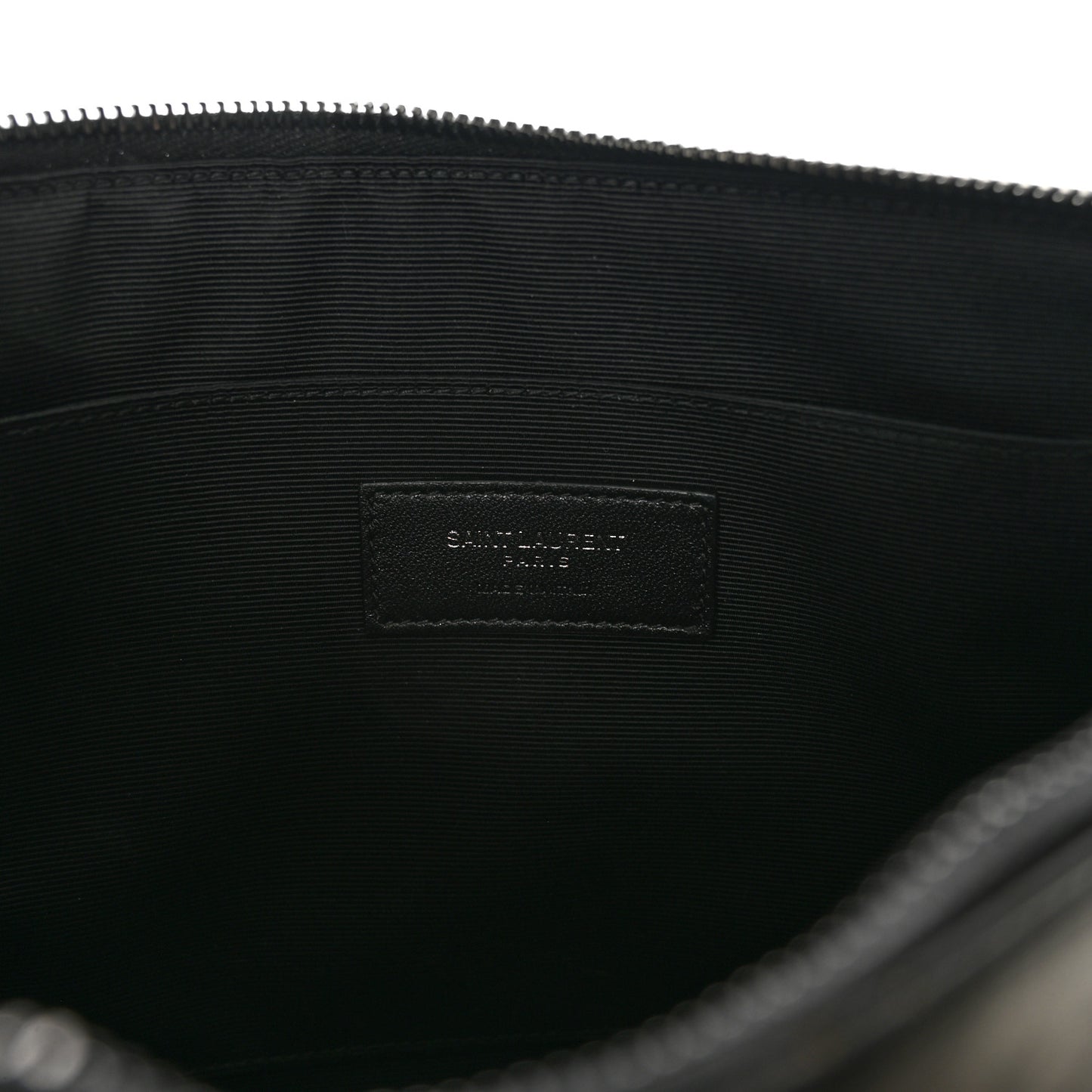 Shiny Calfskin Monogram Zipped Tablet Holder Black