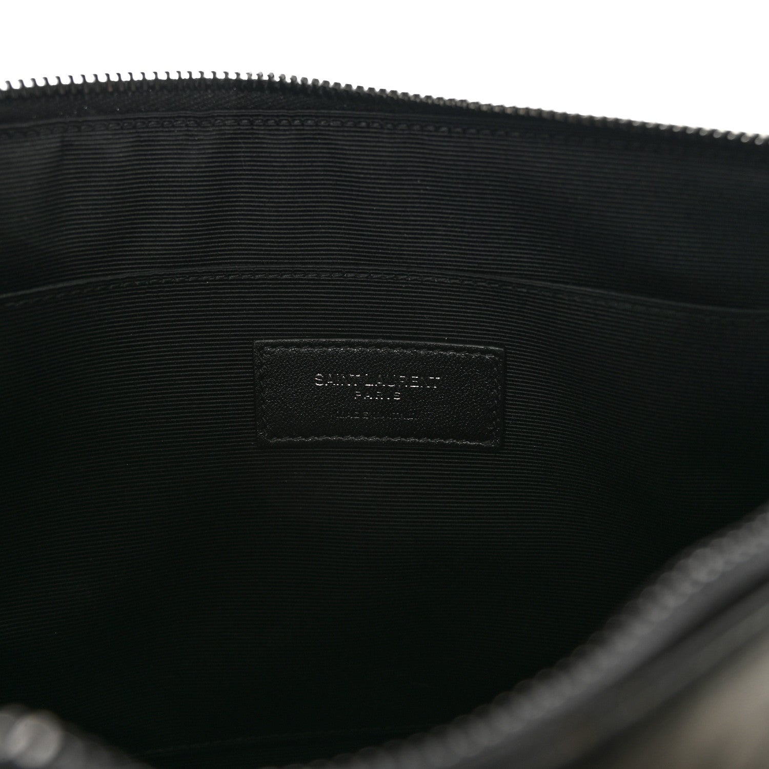 Saint Laurent Shiny Calfskin Monogram Zipped Tablet Holder Black 6 of 7