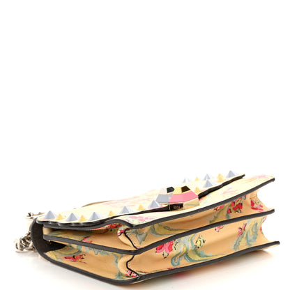 Fendi Vitello Marie Antoinette Print Rosebud Kan I Shoulder Bag Panna Multicolor 4 of 10