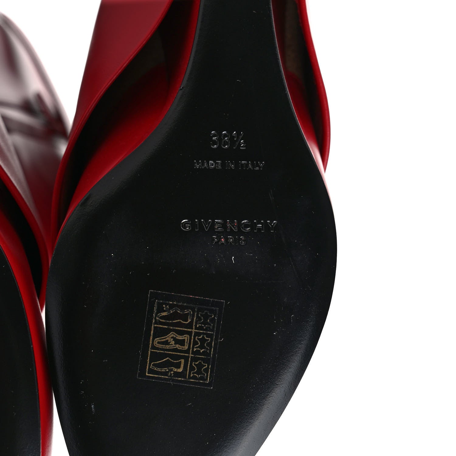 Givenchy Calfskin Shark Lock Ankle Boots 38.5 Red 6 of 7