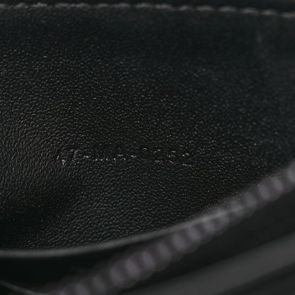 Christian Dior Calfskin Macrocannage Diamond Caro Zipped Pouch With Chain Black 8 of 13