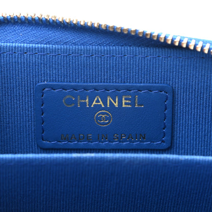 Chanel Caviar Quilted Zip Coin Purse Dark Blue 6 of 8
